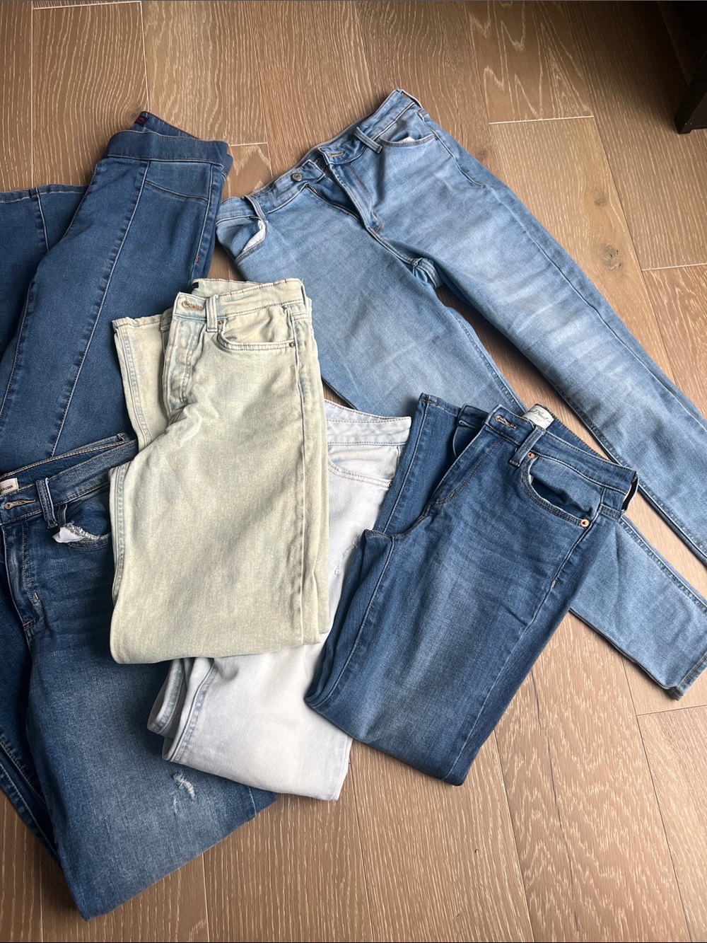6 pairs Classic Women's Blue Denim Jeans - Versatile Everyday Style